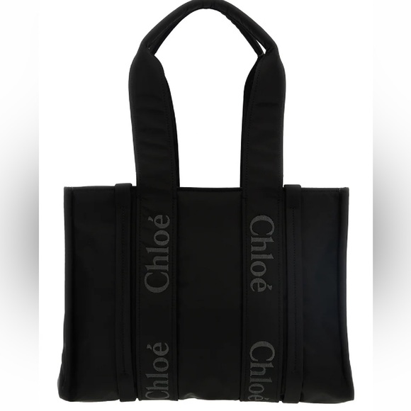 Chloe Woody Medium Tote black bag - Picture 1 of 4